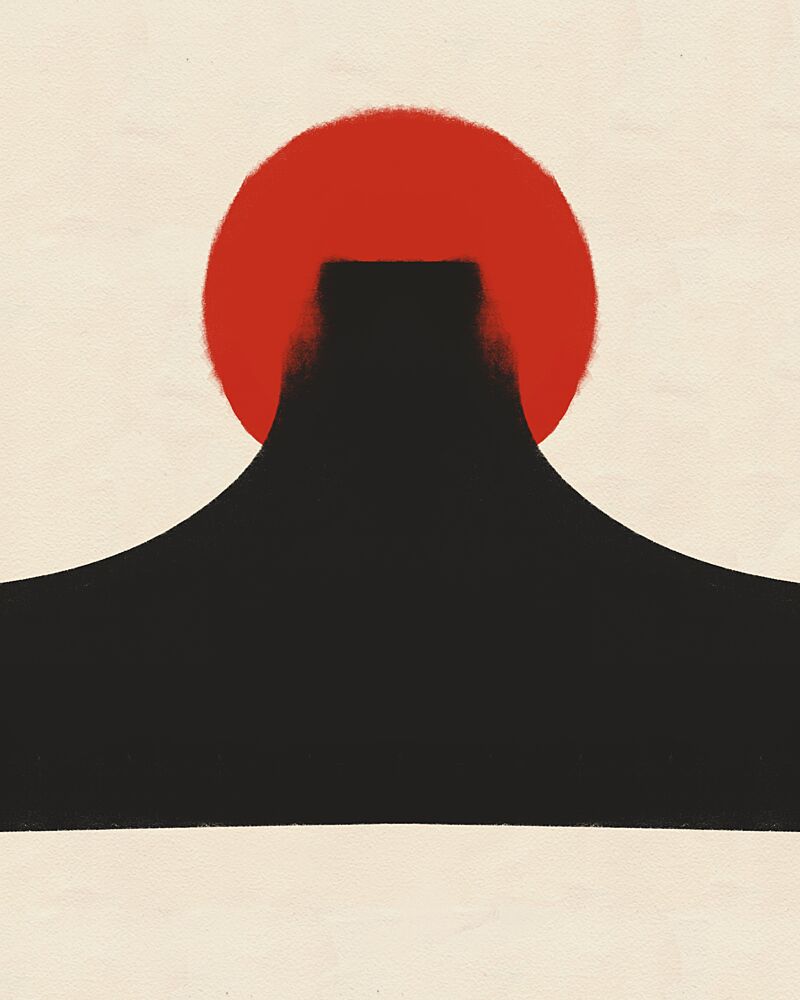 Fuji Mountain Red Sun art print by Deepthi S for $57.95 CAD