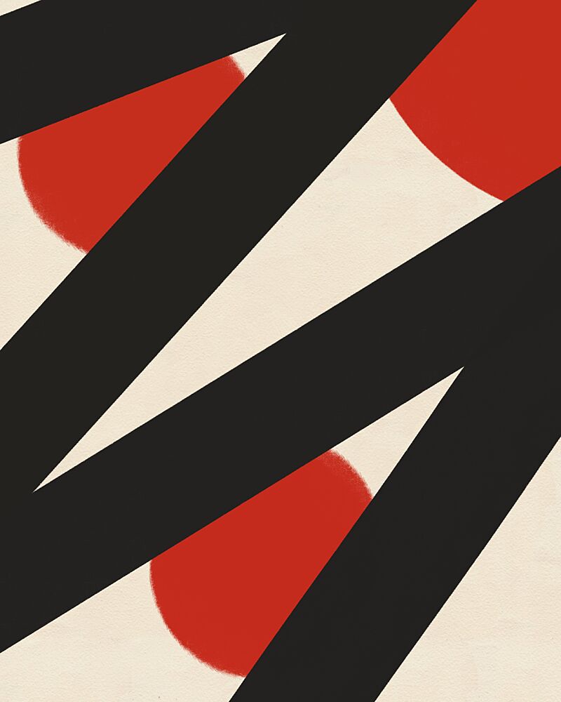 Red Geometric Abstract art print by Deepthi S for $57.95 CAD