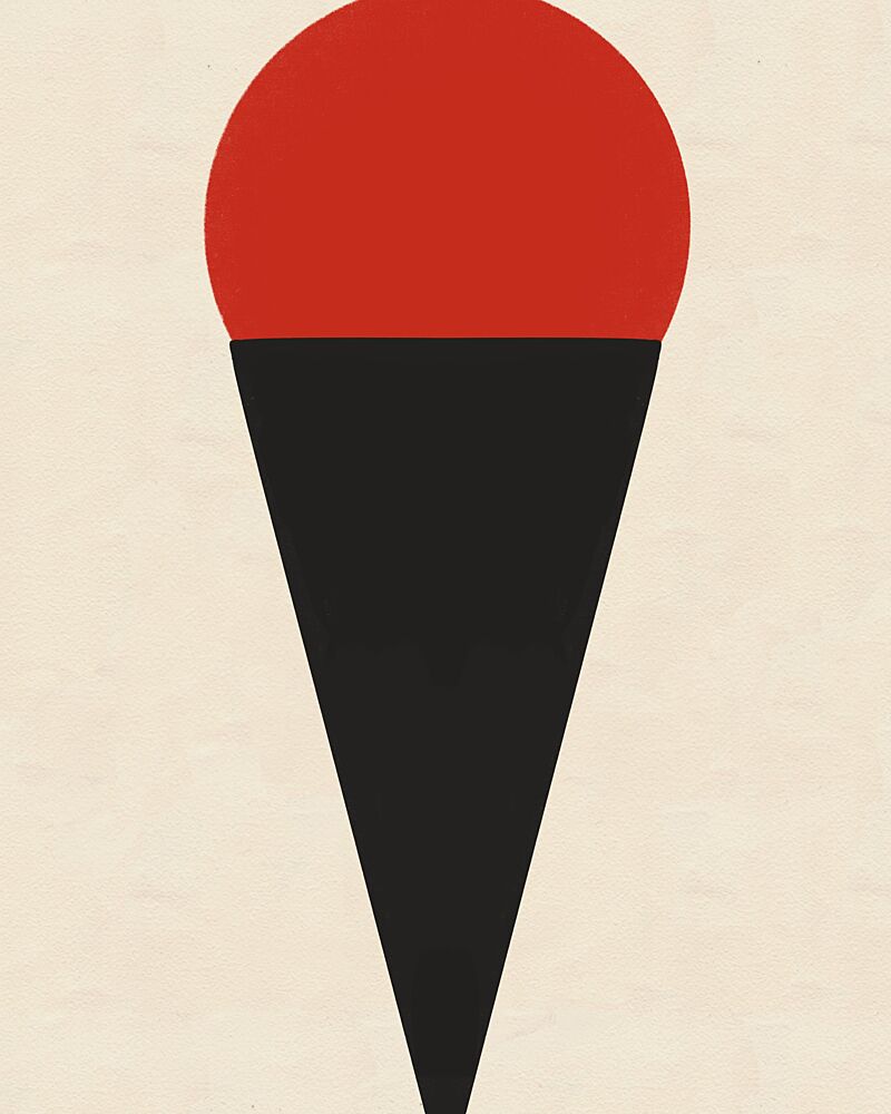 Red Ice Cream Cone art print by Deepthi S for $57.95 CAD