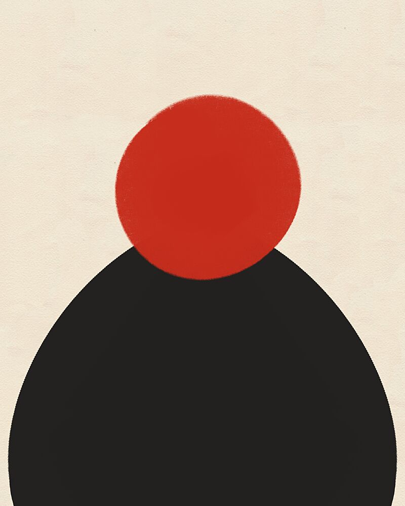 Red Circle Balance art print by Deepthi S for $57.95 CAD