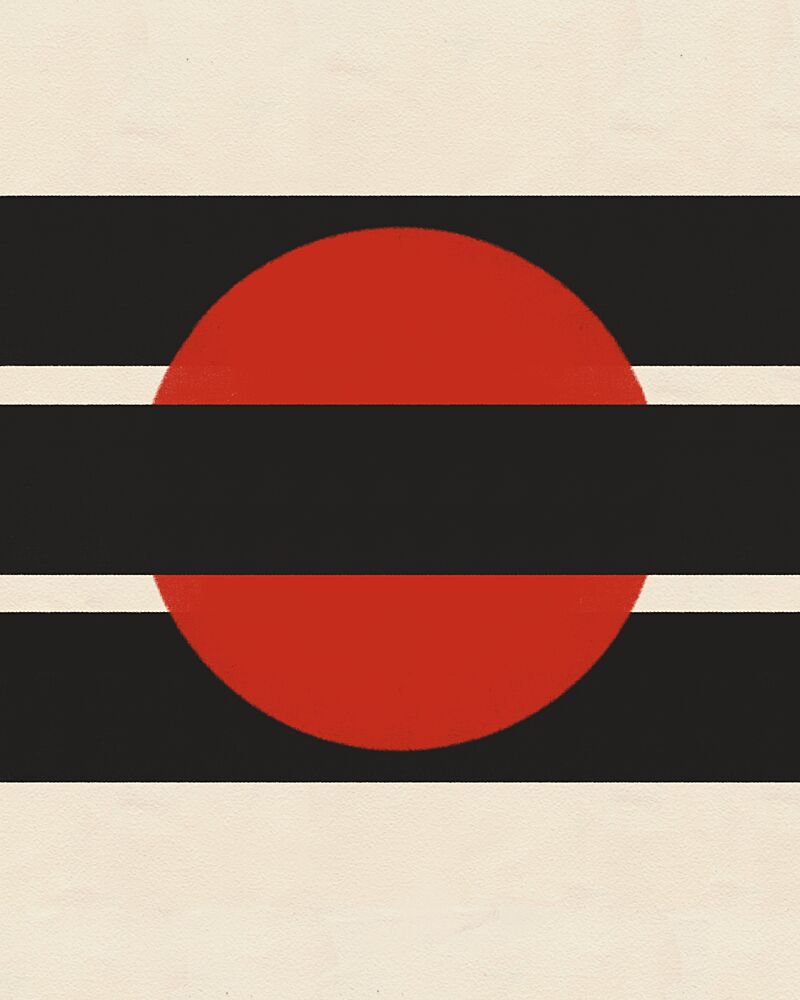 Modern Red Circle art print by Deepthi S for $57.95 CAD