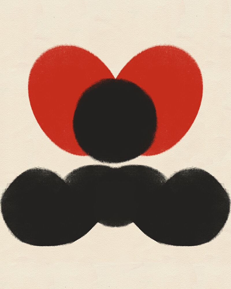 Bold Abstract Heart art print by Deepthi S for $57.95 CAD