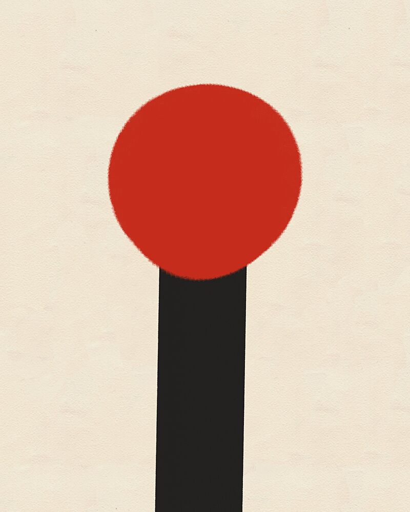 Red Circle Minimalist Design art print by Deepthi S for $57.95 CAD
