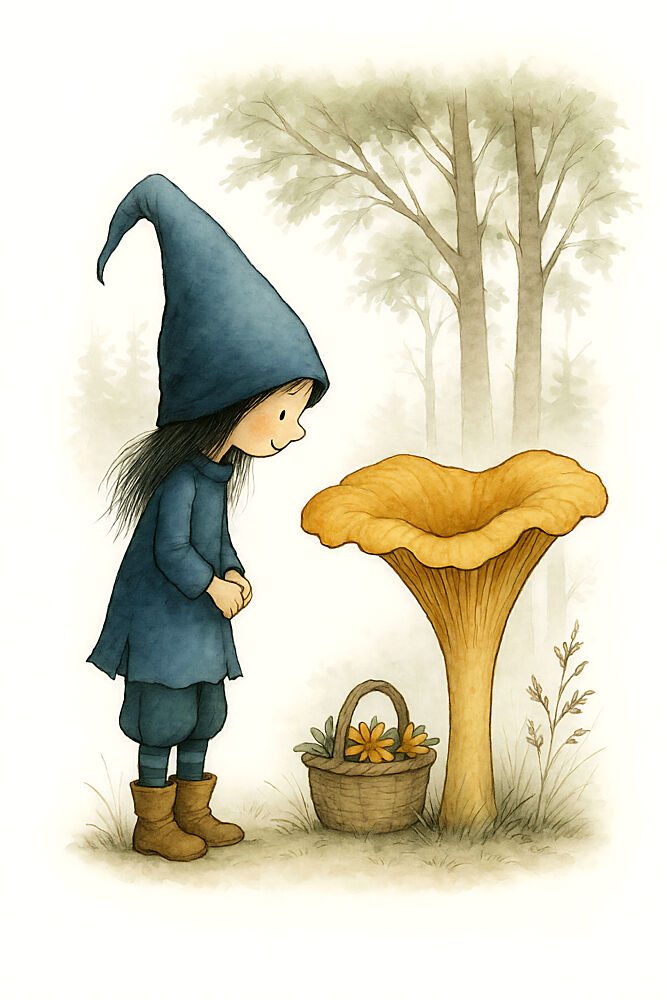 Curious Child Giant Mushroom art print by Annika Persson for $57.95 CAD