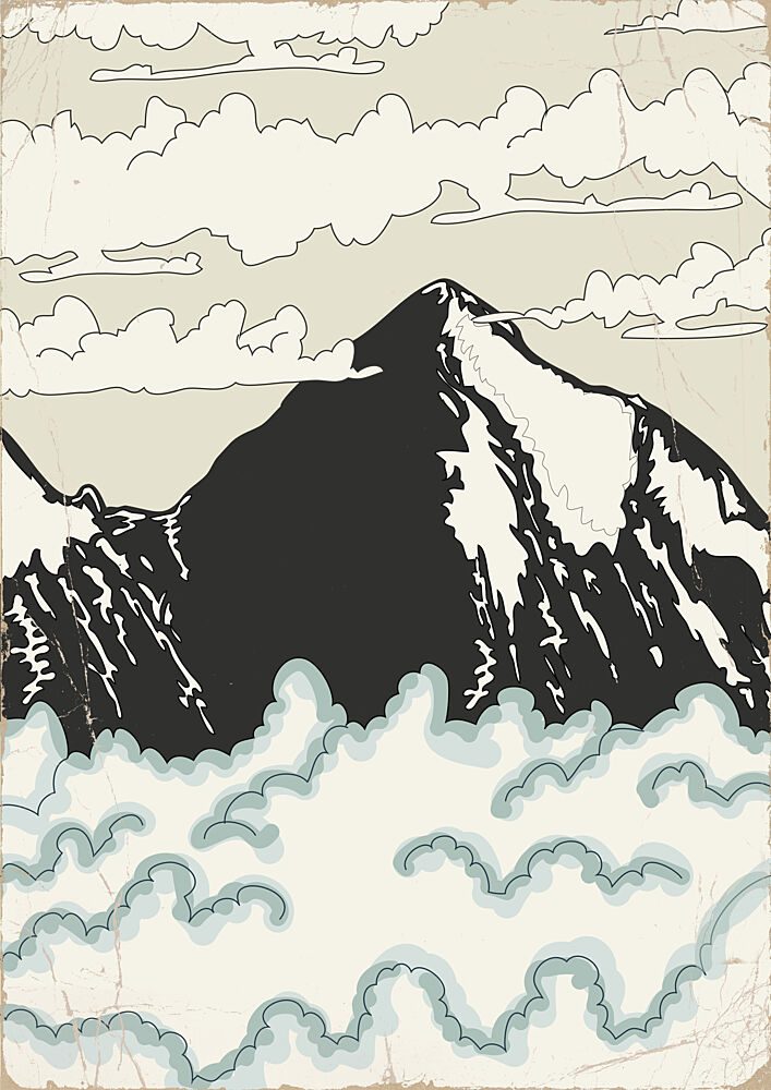 Alpine Peak Above Clouds art print by Nicholas for $57.95 CAD
