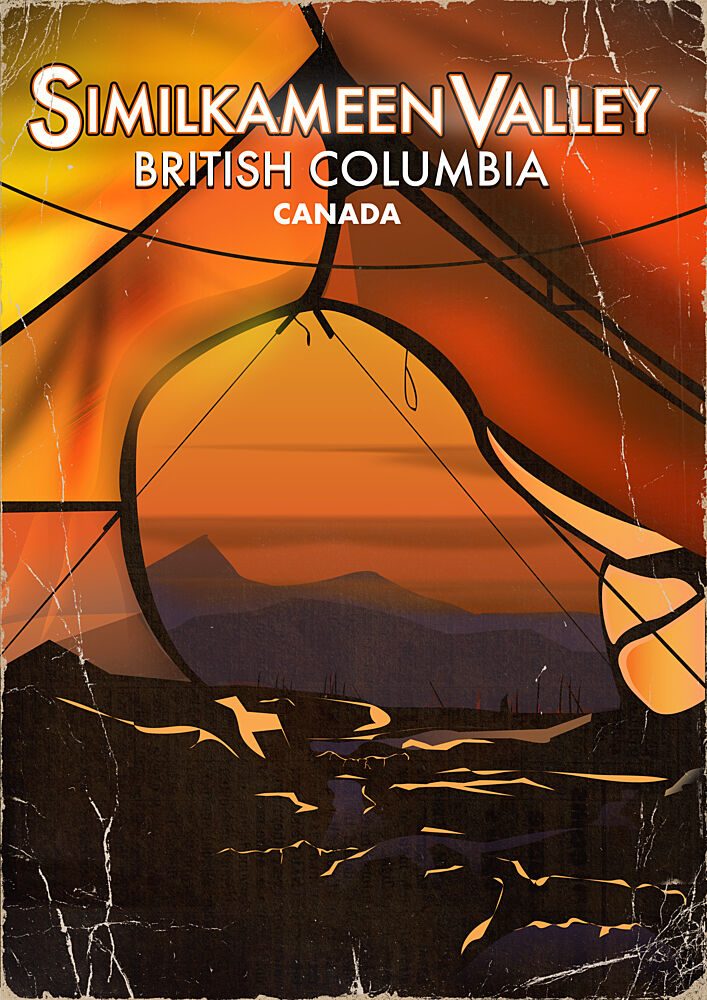 Similkameen Valley Camping Sunset art print by Nicholas for $57.95 CAD