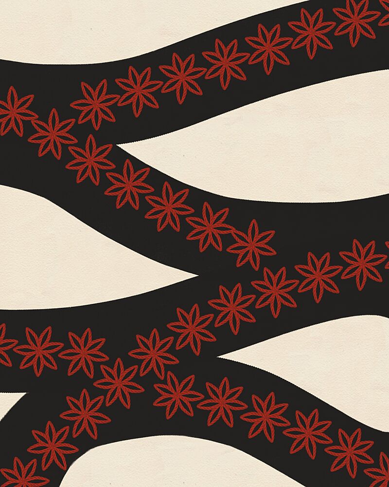 Flowing Red Stars art print by Deepthi S for $57.95 CAD
