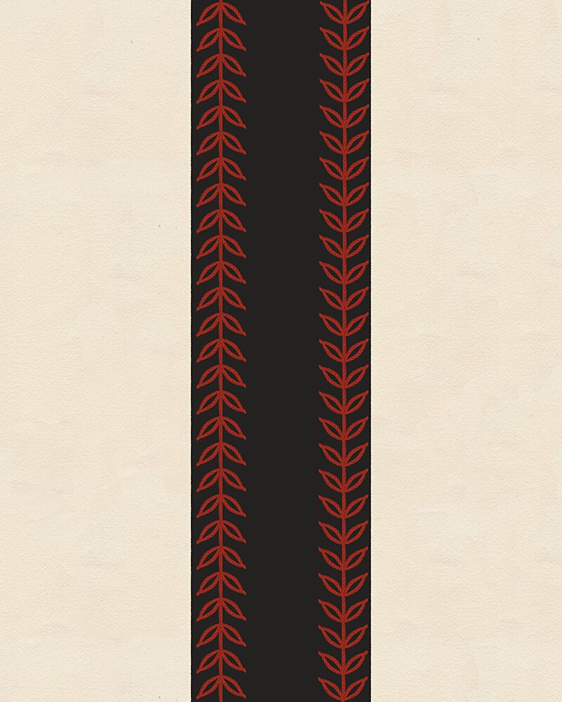 Red Leafy Stripe art print by Deepthi S for $57.95 CAD