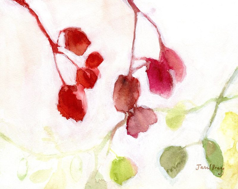 Seasonal Watercolor Foliage art print by Janel Bragg for $57.95 CAD