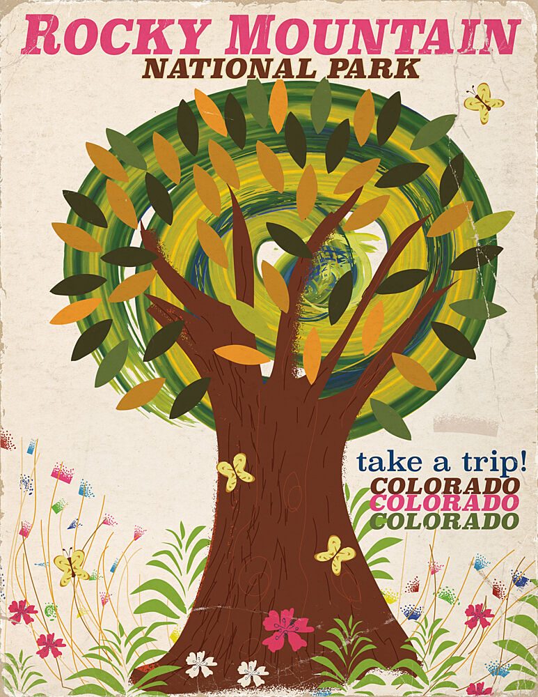 Colorful Rocky Mountain Trip art print by Nicholas for $57.95 CAD