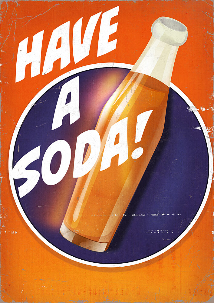 Refreshing Retro Soda art print by Nicholas for $57.95 CAD