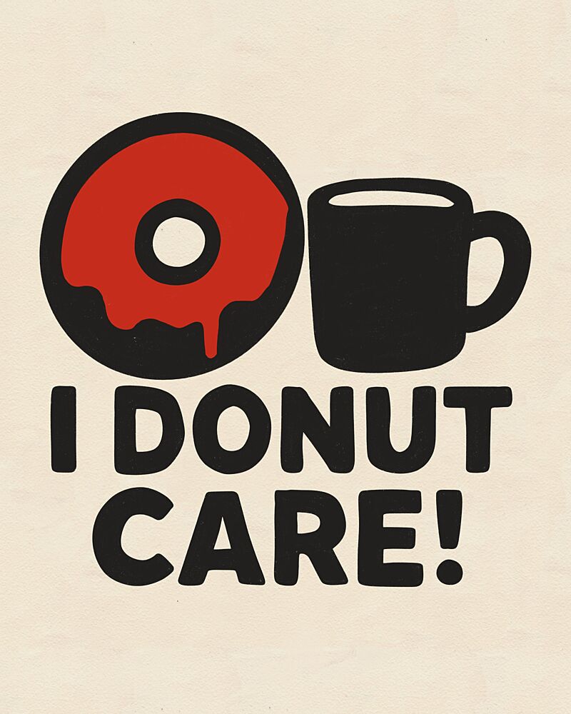 Sweet Donut Coffee Pun art print by Deepthi S for $57.95 CAD