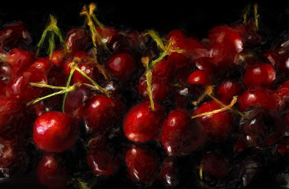 Deep Red Cherries art print by James Zamora for $57.95 CAD