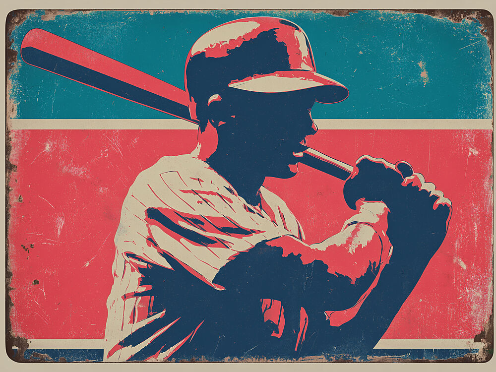 Classic Baseball Batter art print by Pictufy Studio IV for $57.95 CAD