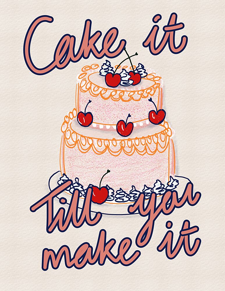 Sweet Cake Motivation art print by Art by the Ocean for $57.95 CAD