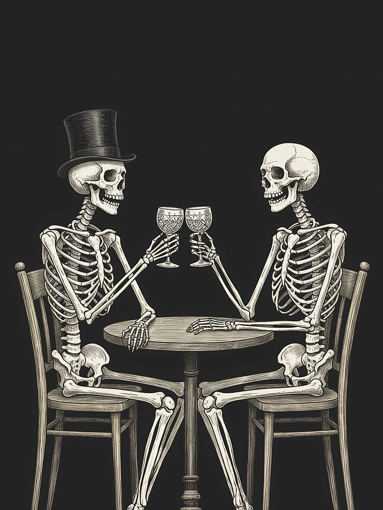 Skeletons Eternal Toast art print by Andreas Magnusson for $57.95 CAD