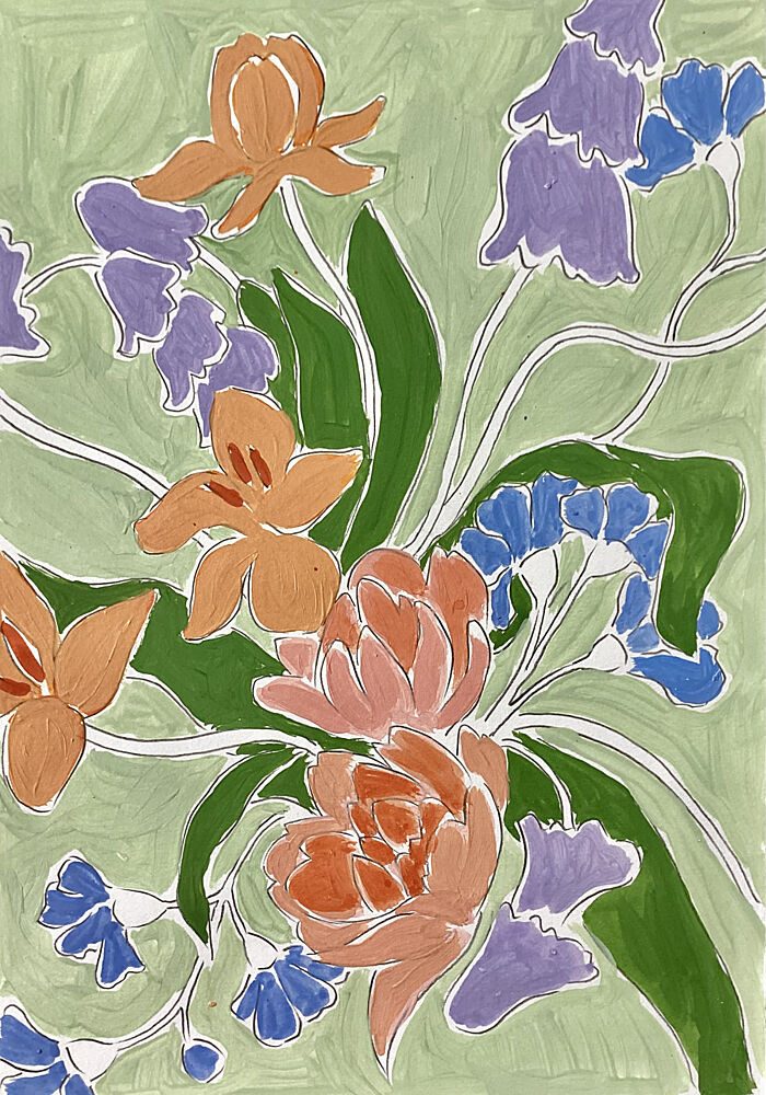 Vibrant Floral Bouquet art print by Rushati Chowdhury for $57.95 CAD