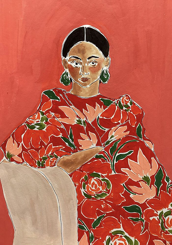Vibrant Fashion Portrait art print by Rushati Chowdhury for $57.95 CAD
