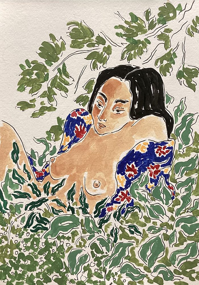 Woman in Foliage art print by Rushati Chowdhury for $57.95 CAD