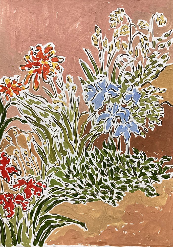 Vibrant Garden Flowers art print by Rushati Chowdhury for $57.95 CAD