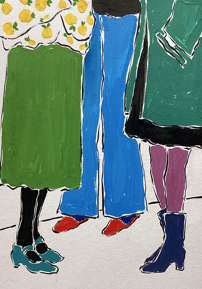 Colorful Fashion Friends art print by Rushati Chowdhury for $57.95 CAD