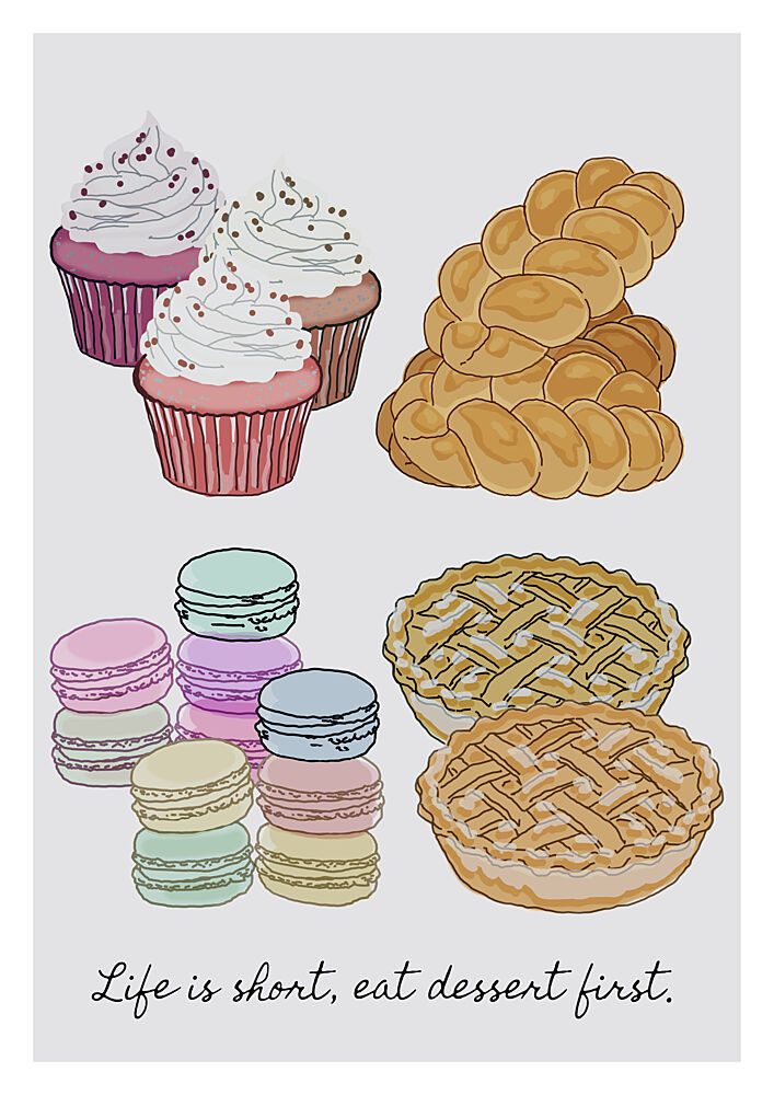Eat Dessert First art print by Casa Cartissi for $57.95 CAD