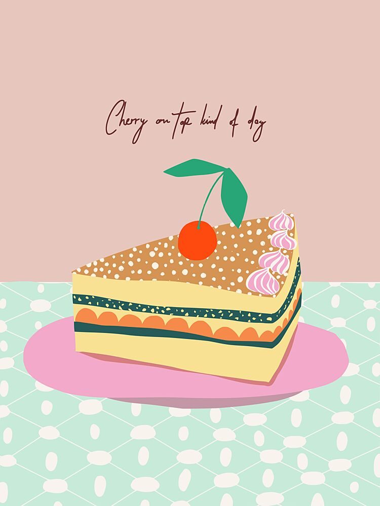 Cherry on Top Slice art print by Annick for $57.95 CAD