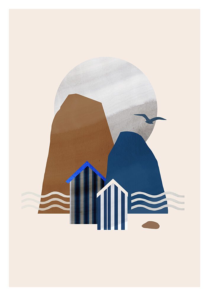 Abstract Coastal Huts art print by Casa Cartissi for $57.95 CAD