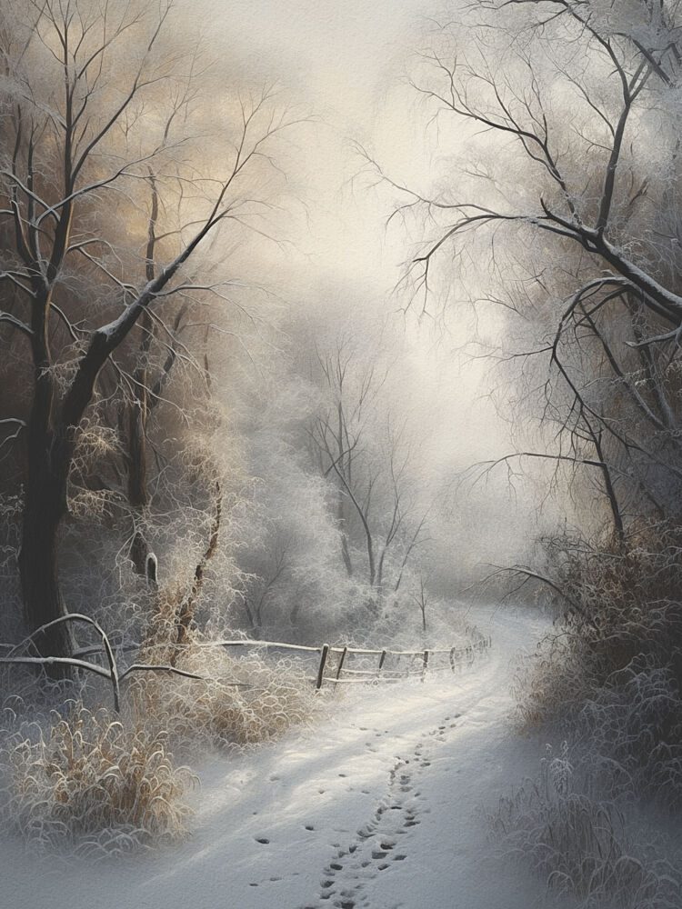 Enchanting Snowy Path art print by Andreas Magnusson for $57.95 CAD