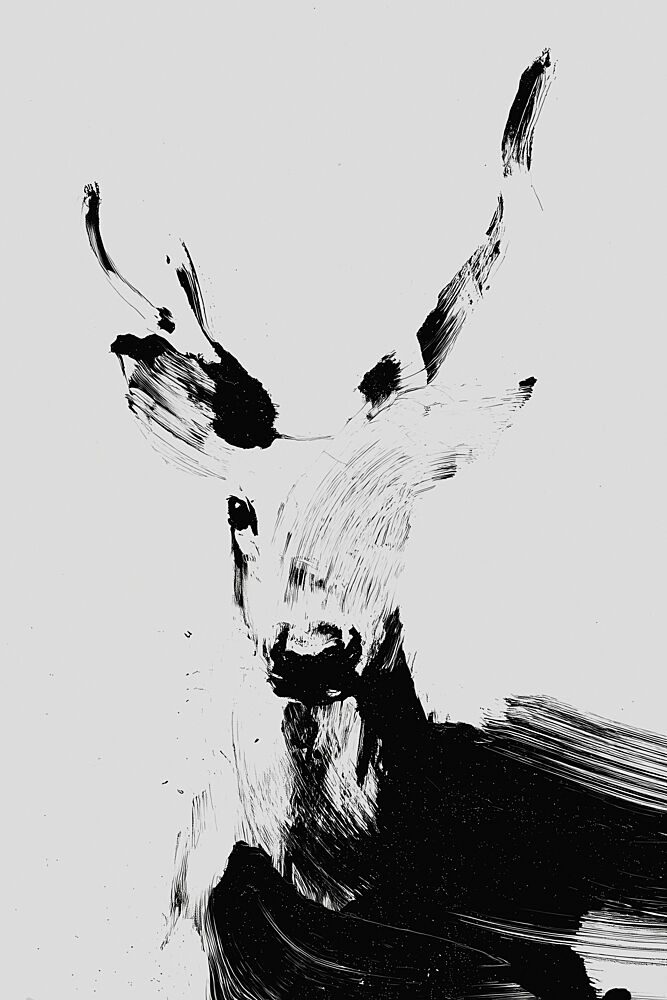 Abstract Deer No 03 art print by Treechild for $57.95 CAD