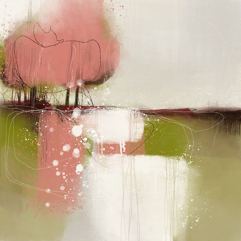 Serene Abstract Landscape art print by Mansi Saxena for $57.95 CAD