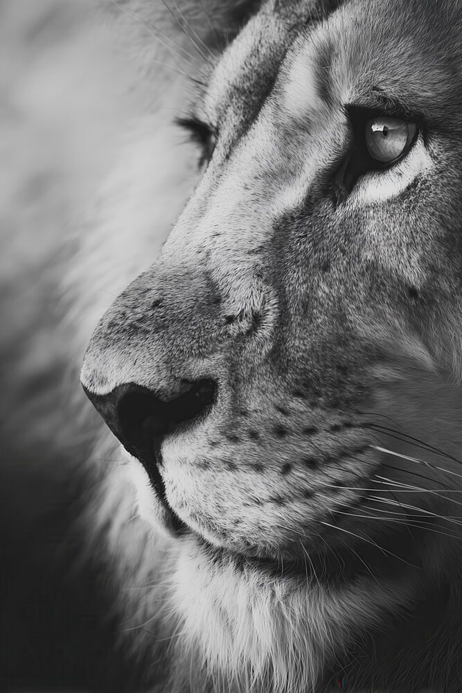 Old Lion art print by Treechild for $57.95 CAD