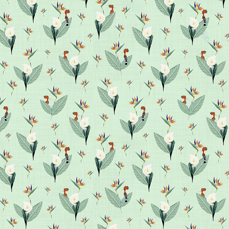 Whimsical Dinosaur Garden art print by Julie Lesouef for $57.95 CAD