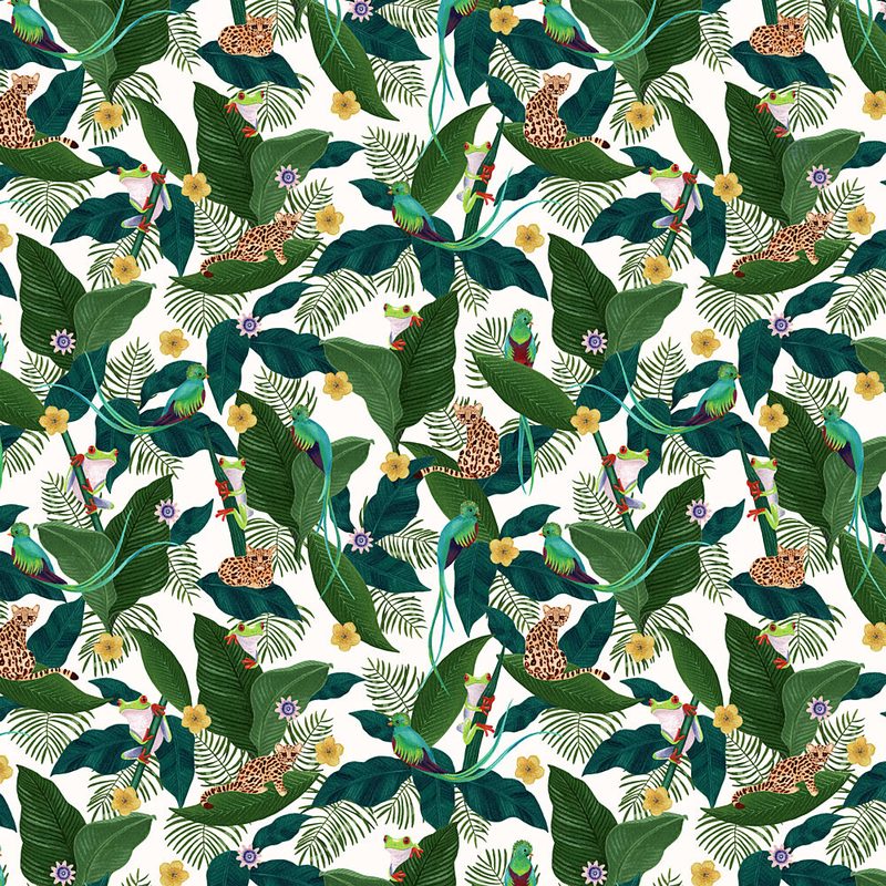 Vibrant Jungle Animals art print by Julie Lesouef for $57.95 CAD