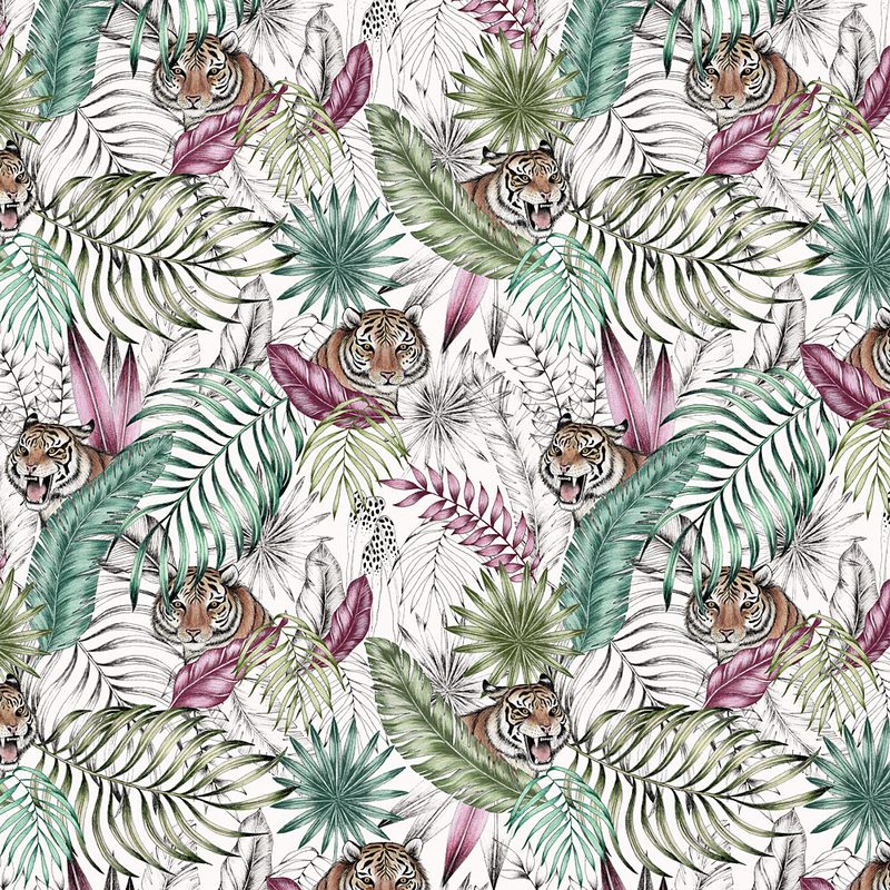 Wild Tropical Tigers art print by Julie Lesouef for $57.95 CAD
