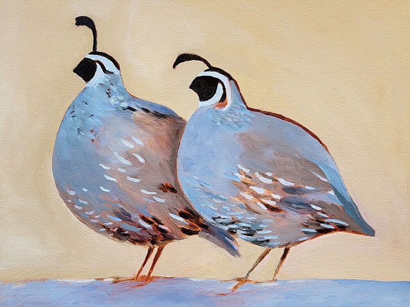 Charming Quail Pair art print by Claire Whitehead for $57.95 CAD