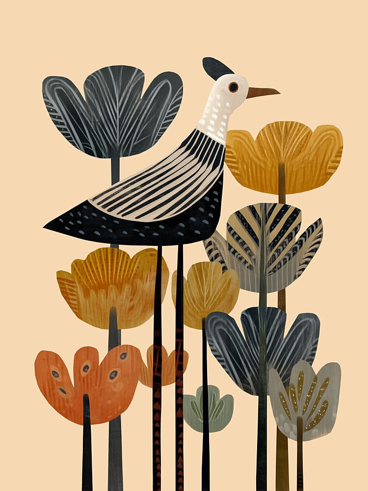 Whimsical Bird Garden art print by City Art for $57.95 CAD