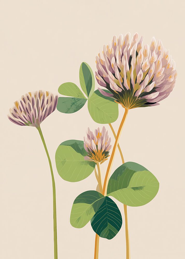 Gentle Clover Blooms art print by City Art for $57.95 CAD