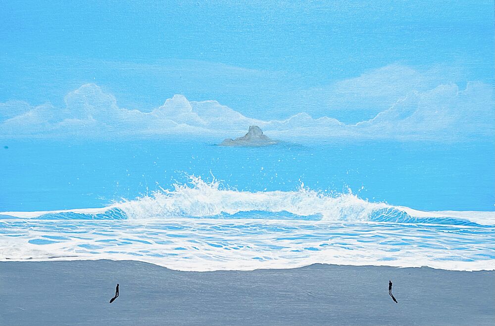 Waves on Blue Beach art print by Fredrik Olsen for $57.95 CAD