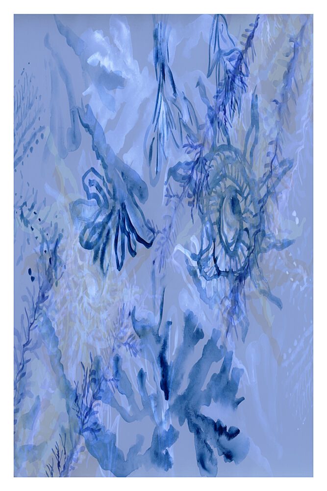 Underwater Serenity Blue art print by Cartissi for $57.95 CAD