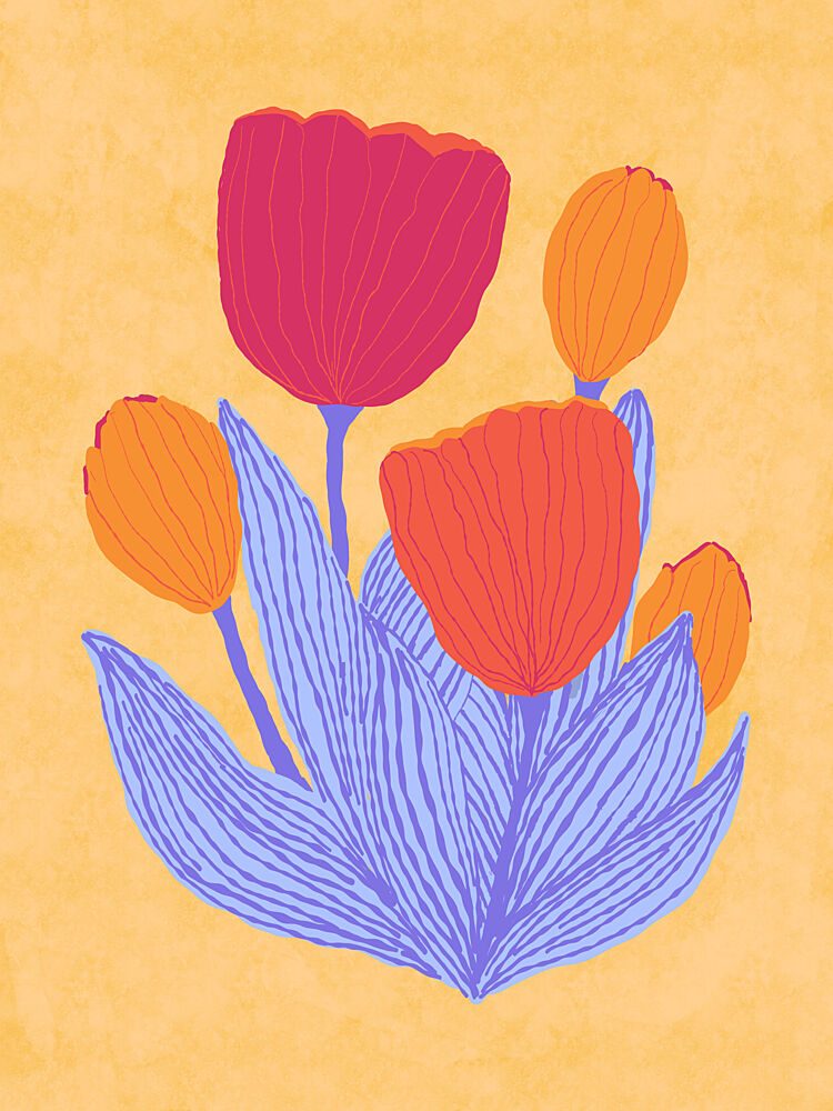 Colorful Tulip Garden art print by Aliya Putrus for $57.95 CAD