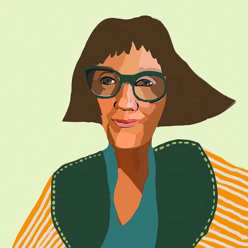 Smiling Woman in Glasses art print by Sharyn Bursic for $57.95 CAD