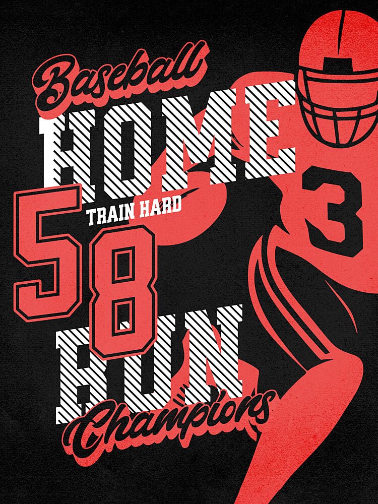 Baseball Home Run 58 Red art print by Pictufy Studio for $57.95 CAD