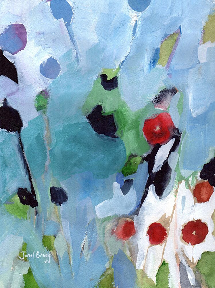 Vibrant Garden Abstract art print by Janel Bragg for $57.95 CAD