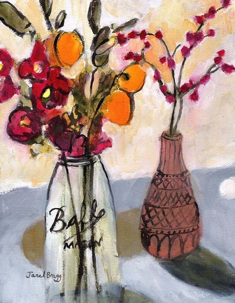 Colorful Country Blooms art print by Janel Bragg for $57.95 CAD
