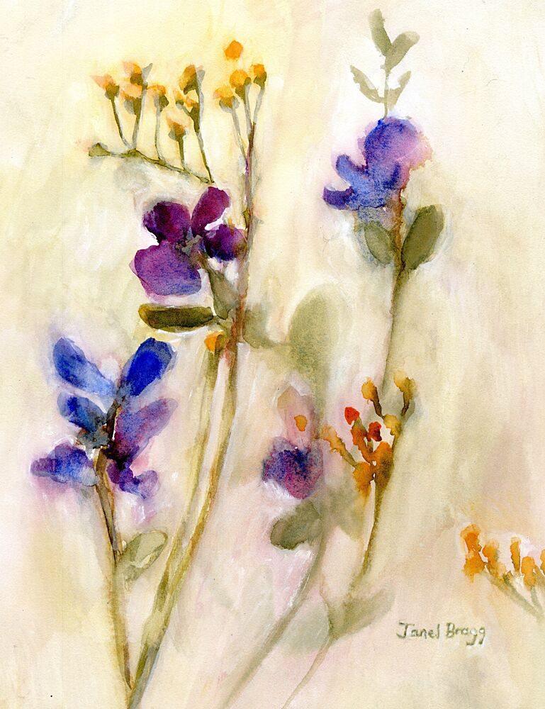 Wildflower Watercolor art print by Janel Bragg for $57.95 CAD