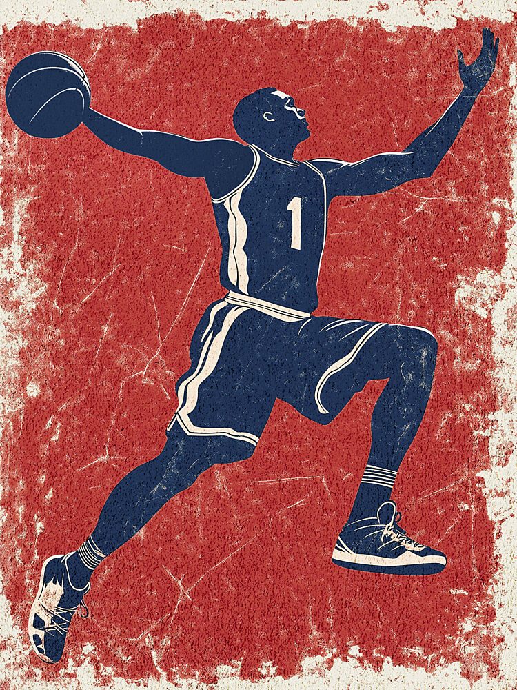 Basketball Red Jump art print by Pictufy Studio for $57.95 CAD