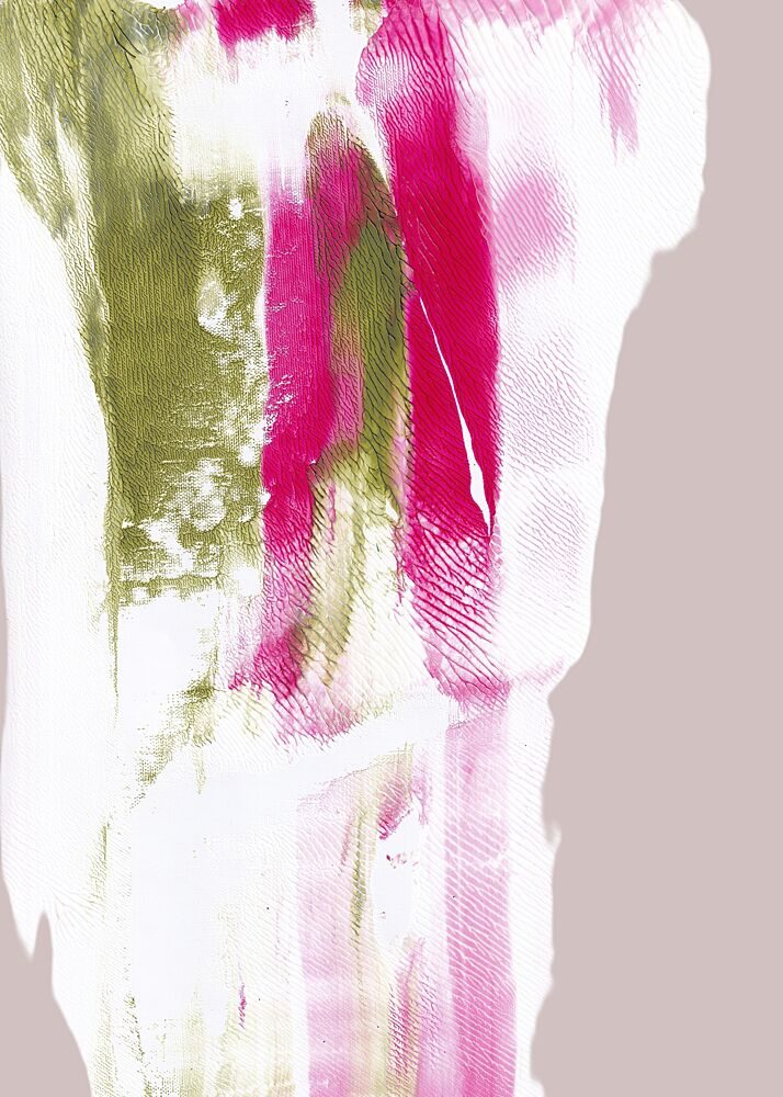 Fuchsia Green Strokes art print by Maira Ribena for $57.95 CAD