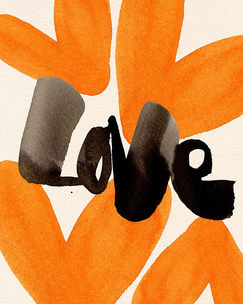 Watercolor Love Hearts art print by Ekaterina Koroleva for $57.95 CAD