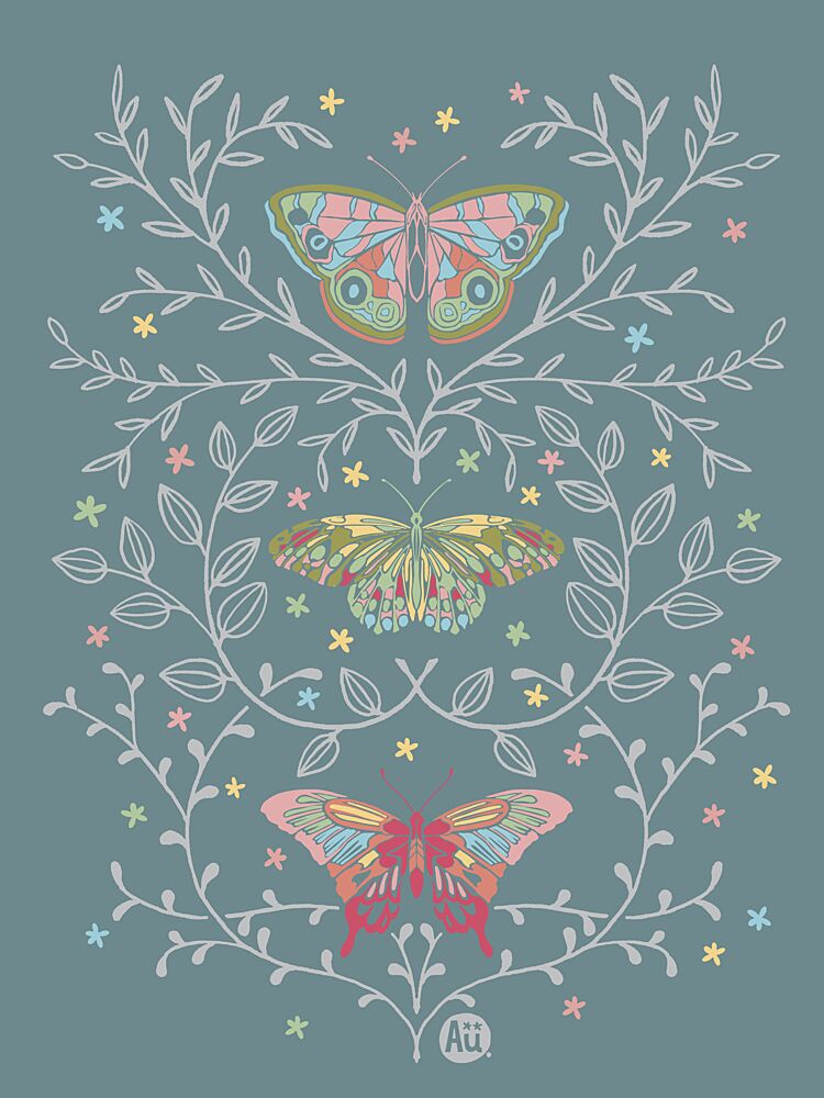 Whimsical Garden Butterflies art print by Aia Ueno for $57.95 CAD